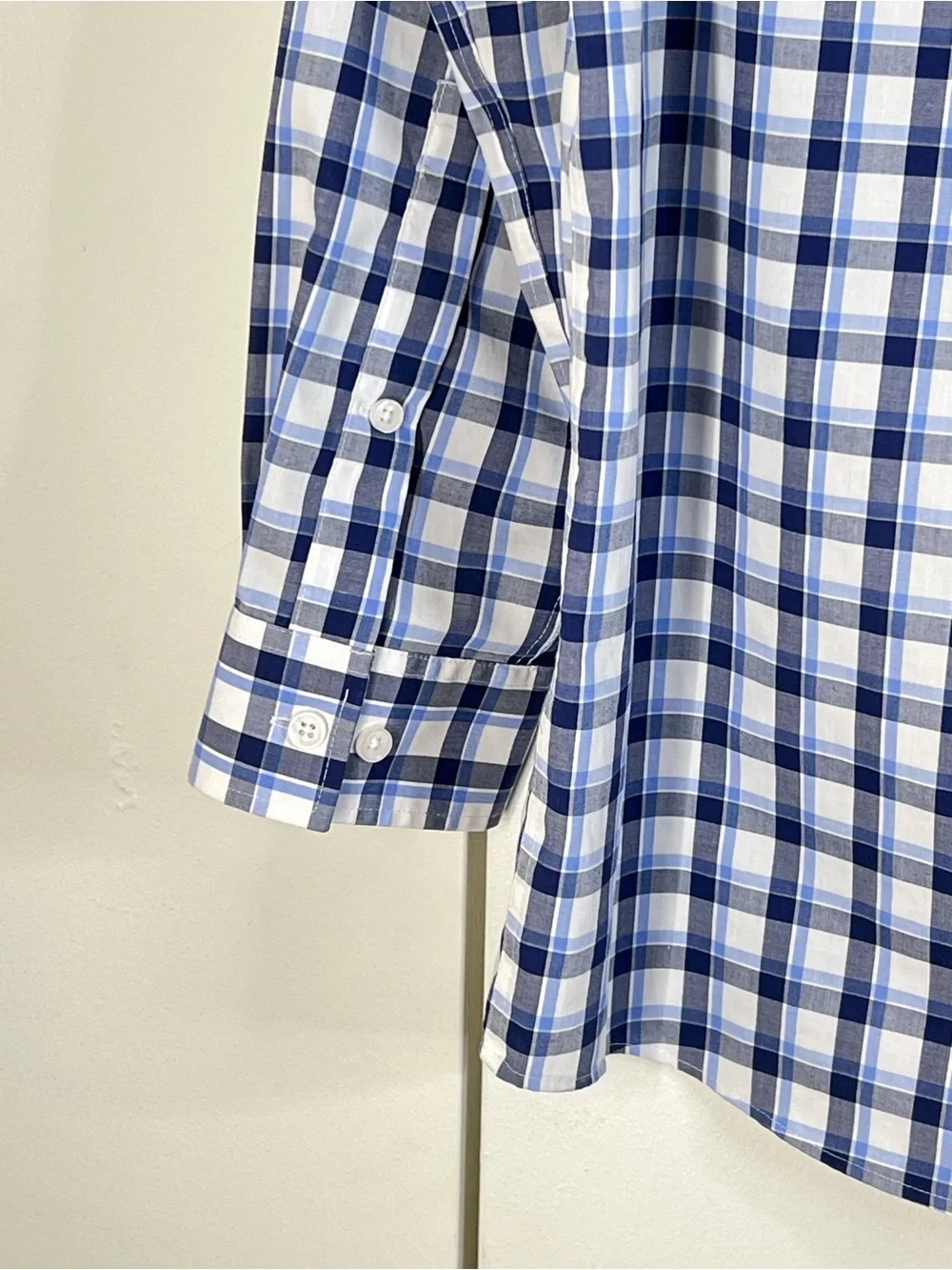 MICHAEL KORS Men’s XL Blue Plaid Button Up
